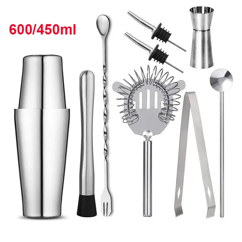 UPORS Boston Shaker Professional Stainless Steel Bartender Wine Cup Cocktail Mixer Martini Cocktail Shaker Bar Set Quick Pick Grocers